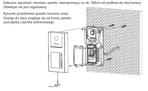 Zestaw wideodomofonowy Vidos czytnik RFID S11-1 monitor M12W