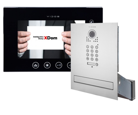 Zestaw wideodomofonu z szyfratorem skrzynka na listy Vidos S561D-SKM M670B