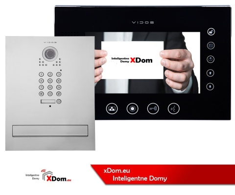 Skrzynka na listy z wbudowanym panelem wideodomofonowym Vidos S561D-SKM, oraz wysokiej klasy monitor M670BS2