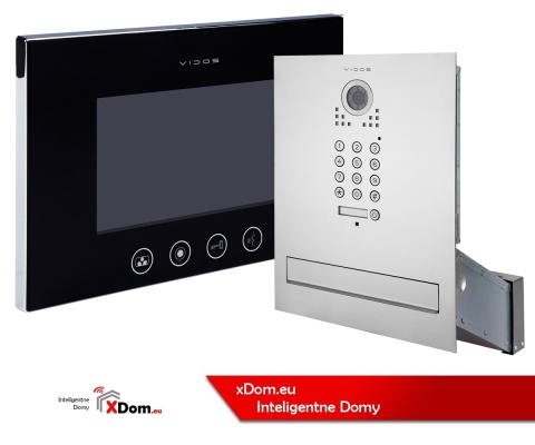 Skrzynka na listy z wbudowanym panelem wideodomofonowym Vidos S561D-SKM, oraz wysokiej klasy monitor M670BS2
