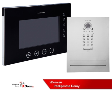 Skrzynka na listy z wbudowanym panelem wideodomofonowym Vidos S561D-SKM, oraz wysokiej klasy monitor M670BS2