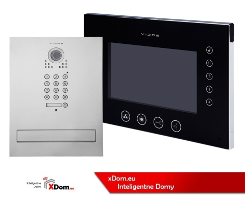 Skrzynka na listy z wbudowanym panelem wideodomofonowym Vidos S561D-SKM, oraz wysokiej klasy monitor M670BS2