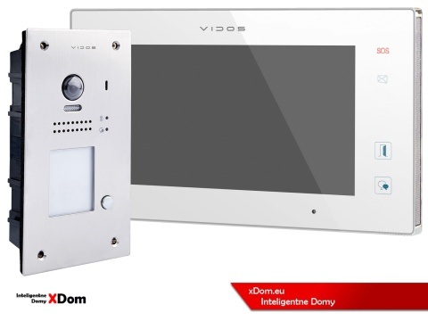 Zestaw Wideodomofon Vidos z czytnikiem RFID S1201A monitor M1021W2