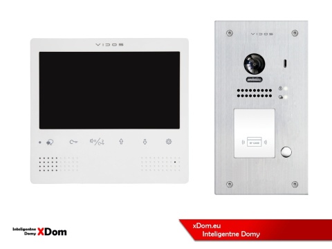 Zestaw Wideodomofon Vidos z czytnikiem RFID S1201A monitor M1023W2