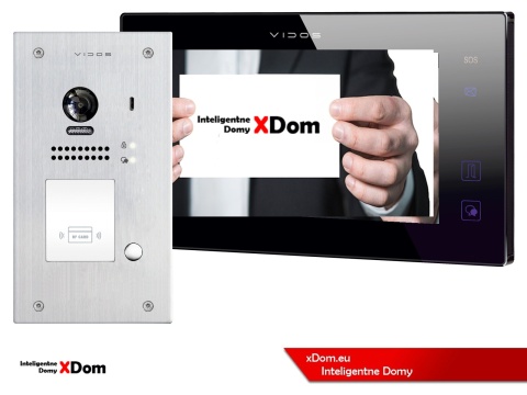 Zestaw Wideodomofon Vidos z czytnikiem RFID S1201A monitor M1021B2