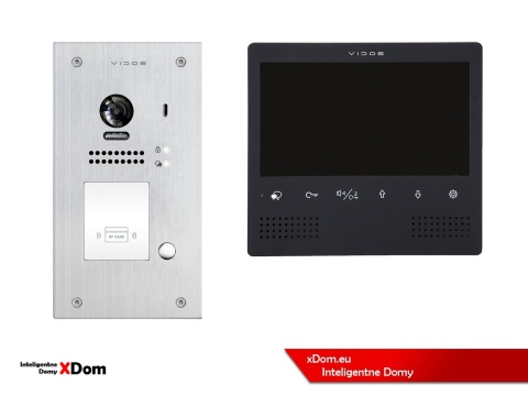 Zestaw Wideodomofon Vidos z czytnikiem RFID S1201A monitor M1023B2