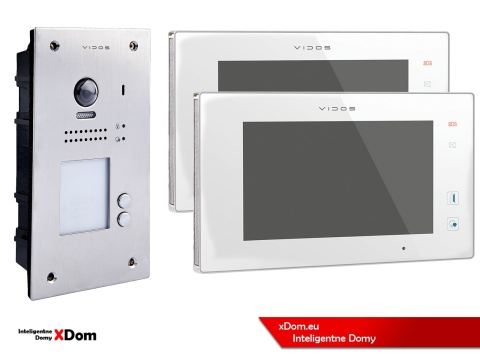 Zestaw Wideodomofon Vidos z czytnikiem RFID S1202A monitor M1021W2