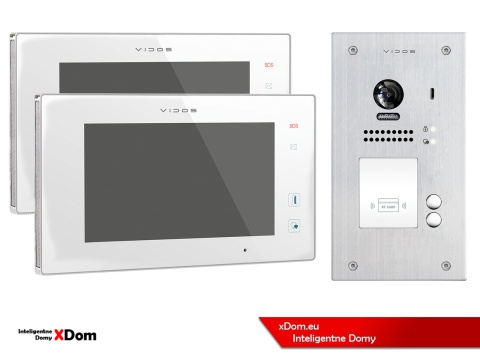 Zestaw Wideodomofon Vidos z czytnikiem RFID S1202A monitor M1021W2