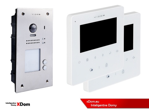 Zestaw Wideodomofon Vidos z czytnikiem RFID S1202A monitor M1022W2