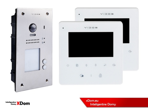 Zestaw Wideodomofon Vidos z czytnikiem RFID S1202A monitor M1022W2