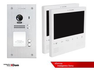 Zestaw Wideodomofon Vidos z czytnikiem RFID S1202A monitor M1023W2