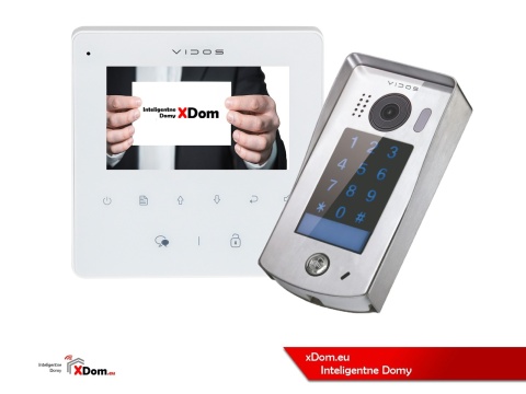 Zestaw Wideodomofon Vidos z szyfratorem S1301D monitor M1022W2