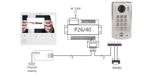 Zestaw Wideodomofon Vidos z szyfratorem S1311D monitor M1023W2