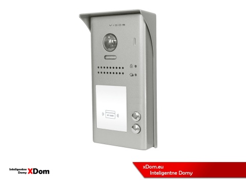 Zestaw Wideodomofon dwurodzinny Vidos z czytnikiem RFID S1102A monitor M1021B2