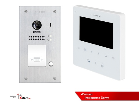 Zestaw Wideodomofon Vidos z czytnikiem RFID S1201A monitor M1022W2