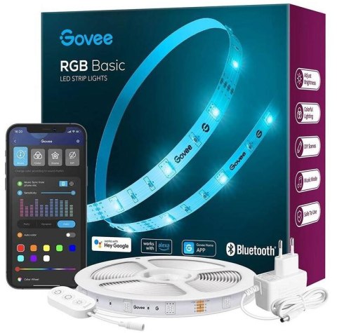 Govee H615A LED Strip Light 5m Taśma LED Wi-Fi, RGB