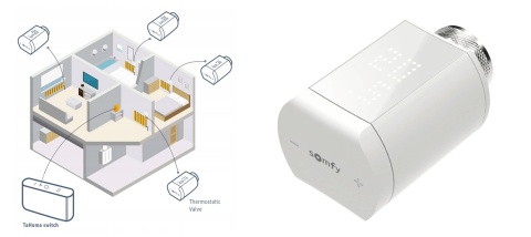 Somfy 1870508 inteligentna głowica termostatyczna 3 sztuki smart głowica