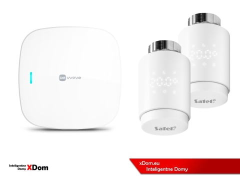 Zestaw SATEL BE WAVE Smart HUB + głowice termostatyczne ART-210 ABAX2 + czujnik temperatury