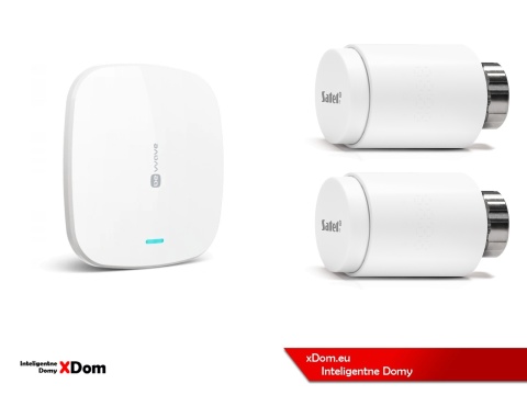 Zestaw SATEL BE WAVE Smart HUB + głowice termostatyczne ART-210 ABAX2 + czujnik temperatury