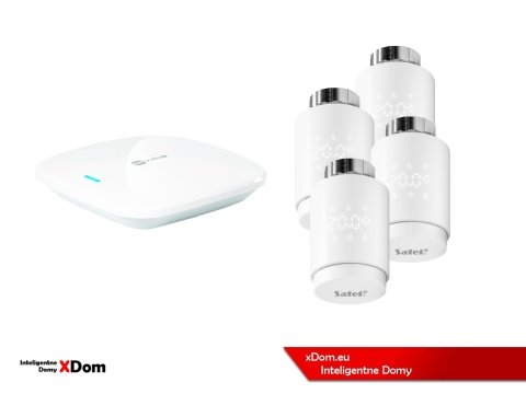 Zestaw SATEL BE WAVE Smart HUB + głowice termostatyczne ART-210 ABAX2 + czujnik temperatury