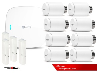 Zestaw SATEL BE WAVE Smart HUB + głowice termostatyczne ART-210 ABAX2 + czujnik temperatury