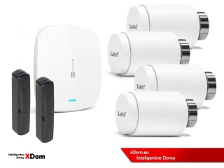 Zestaw SATEL BE WAVE Smart HUB + głowice termostatyczne ART-210BG ABAX2 + czujnik temperatury