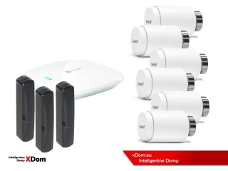 Zestaw SATEL BE WAVE Smart HUB + głowice termostatyczne ART-210BG ABAX2 + czujnik temperatury