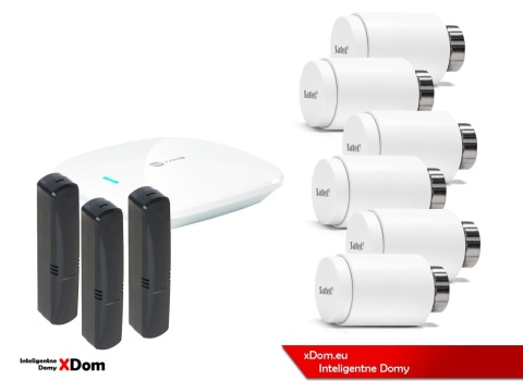 Zestaw SATEL BE WAVE Smart HUB + głowice termostatyczne ART-210BG ABAX2 + czujnik temperatury