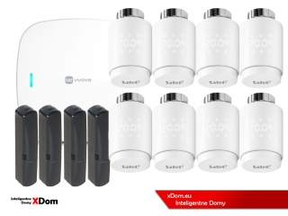 Zestaw SATEL BE WAVE Smart HUB + głowice termostatyczne ART-210BG ABAX2 + czujnik temperatury