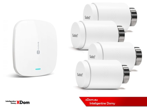Zestaw SATEL BE WAVE Smart HUB + głowice termostatyczne ART-210BG ABAX2 + czujnik temperatury