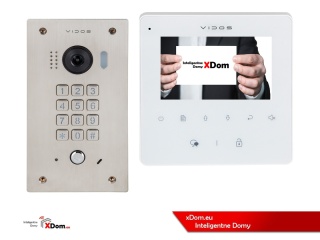 Zestaw Wideodomofon Vidos z szyfratorem S1411D monitor M1022W2