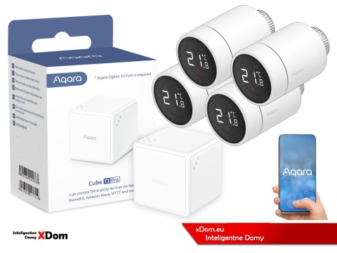 Zestaw inteligentne ogrzewanie Aqara Cube termostat SRTS-A01