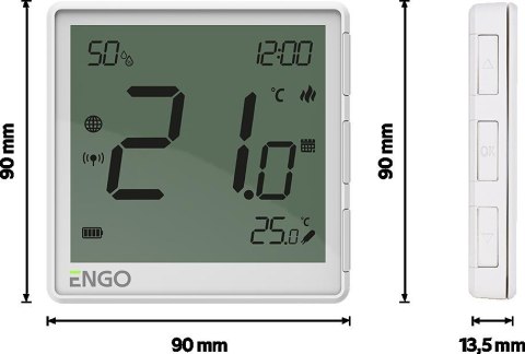 ENGO Controls EONE-BATW - Internetowy regulator temp,