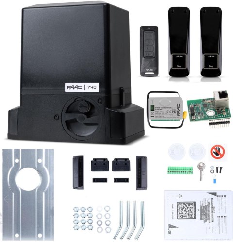 Zestaw Delta 2 SMART - FAAC 740 (Wi-Fi+LAN+BLE) do 500kg bram przesuwnych