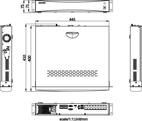 Rejestrator IP Hikvision DS-7732NXI-K4/16P D Alarm16+9 PL