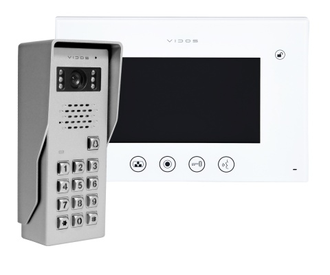 Vidos zestaw wideodomofonu z szyfratorem S50D i monitorem M670W