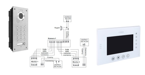 Wideodomofon Vidos S561D Monitor M670W z szyfratorem
