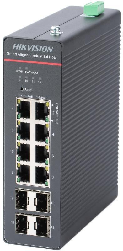 Switch Hikvision DS-3T1512HP-SI-8P4FKIT(240W) LinkVu