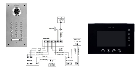 Wideodomofon Vidos S561D Monitor M670BS2 z szyfratorem
