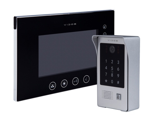 Wideodomofon Vidos z szyfratorem i czytnikiem RFID S20DA i monitorem M670BS2