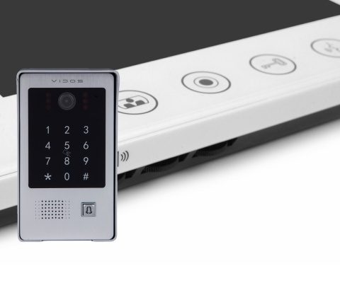 Wideodomofon Vidos z szyfratorem i czytnikiem RFID S20DA i monitorem M670WS2