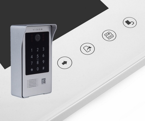 Wideodomofon Vidos z szyfratorem i czytnikiem RFID S20DA i monitorem M670WS2