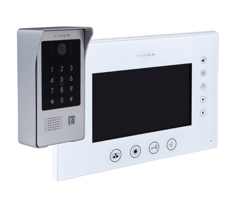 Wideodomofon Vidos z szyfratorem i czytnikiem RFID S20DA i monitorem M670WS2