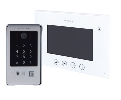 Wideodomofon Vidos z szyfratorem i czytnikiem RFID S20DA i monitorem M670W