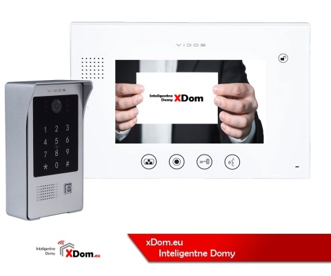 Wideodomofon Vidos z szyfratorem i czytnikiem RFID S20DA i monitorem M670W