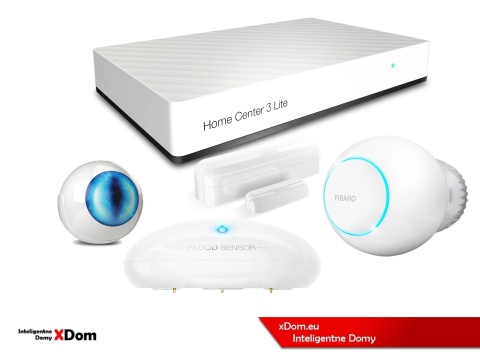 Zestaw smart home Fibaro HC3 Lite + termostat + czujniki + czujnik zalania