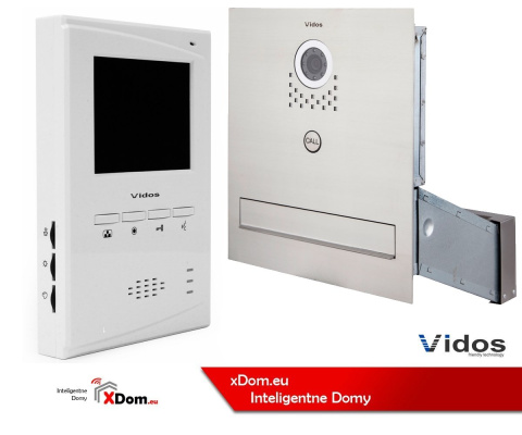 Zestaw jednorodzinny wideodomofonu. Skrzynka na listy z wideodomofonem. Monitor 4'' S551-SKM_M395W Zestaw jednorodzinny wideodomofonu. Skrzynka na listy z wideodomofonem. Monitor 4'' S551-SKM_M395W