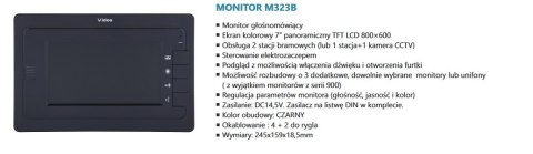 Zestaw jednorodzinny wideodomofonu. Skrzynka na listy z wideodomofonem. Monitor 7'' S551-SKM_M323B