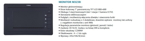 Zestaw jednorodzinny wideodomofonu Vidos. Skrzynka na listy z wideodomofonem. Monitor 7'' S551-SKP_M323B