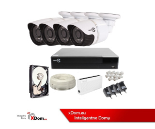 Zestaw monitoringu IP EASYCAM 4 kamery HD 720P REJESTRATOR HDD 1TB